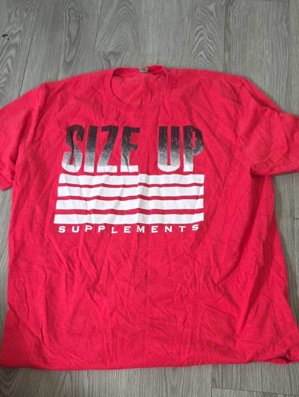 99 - T.J.Maxx Bright Red 'Size Up' Graphic Short Sleeve Tee